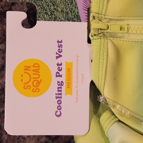 Sun Squad Cooling Pet VEst MEDIUM size zippered add water for cooling new w tags - Picture 3 of 8